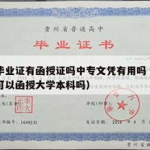 中专毕业证有函授证吗中专文凭有用吗（中专毕业可以函授大学本科吗）