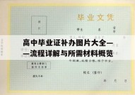 高中毕业证补办图片大全——流程详解与所需材料概览