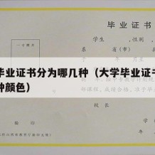 大学毕业证书分为哪几种（大学毕业证书分为哪几种颜色）