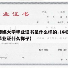 中国传媒大学毕业证书是什么样的（中国传媒大学毕业证什么样子）