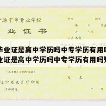 中专毕业证是高中学历吗中专学历有用吗（中专毕业证是高中学历吗中专学历有用吗知乎）