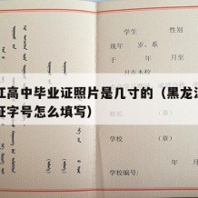 黑龙江高中毕业证照片是几寸的（黑龙江高中毕业证字号怎么填写）