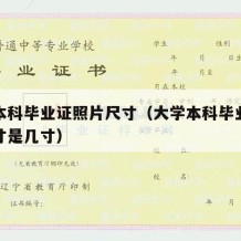 大学本科毕业证照片尺寸（大学本科毕业证照片尺寸是几寸）