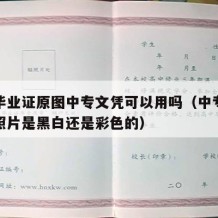 中专毕业证原图中专文凭可以用吗（中专毕业证的照片是黑白还是彩色的）