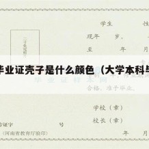 本科毕业证壳子是什么颜色（大学本科毕业证外壳）