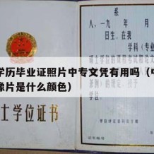 中专学历毕业证照片中专文凭有用吗（中专毕业证像片是什么颜色）