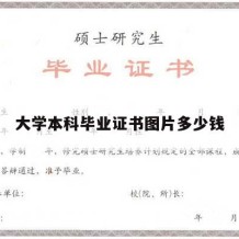 大学本科毕业证书图片多少钱