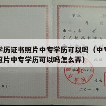 中专学历证书照片中专学历可以吗（中专学历证书照片中专学历可以吗怎么弄）