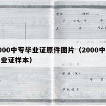 2000中专毕业证原件图片（2000中专毕业证样本）