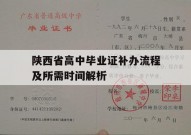 陕西省高中毕业证补办流程及所需时间解析