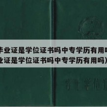 中专毕业证是学位证书吗中专学历有用吗（中专毕业证是学位证书吗中专学历有用吗）