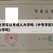 中专文凭可以考成人大学吗（中专学历可以考成人大学吗）