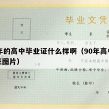 90年的高中毕业证什么样啊（90年高中毕业证图片）