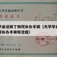 大学毕业证掉了如何补办手续（大学毕业证掉了如何补办手续和流程）