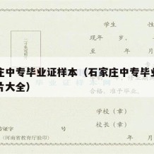 石家庄中专毕业证样本（石家庄中专毕业证样本图片大全）