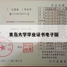 青岛大学毕业证书电子版