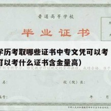 中专学历考取哪些证书中专文凭可以考（中专学历可以考什么证书含金量高）