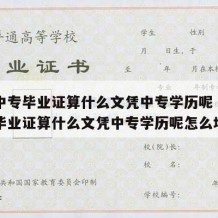 没有中专毕业证算什么文凭中专学历呢（没有中专毕业证算什么文凭中专学历呢怎么填）