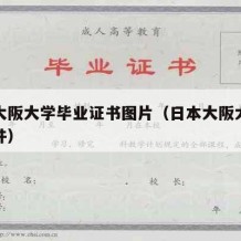 日本大阪大学毕业证书图片（日本大阪大学留学条件）