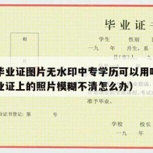 中专毕业证图片无水印中专学历可以用吗（中专毕业证上的照片模糊不清怎么办）