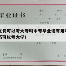 中专文凭可以考大专吗中专毕业证有用吗（中专学历可以考大学）