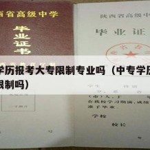 中专学历报考大专限制专业吗（中专学历考大学有限制吗）