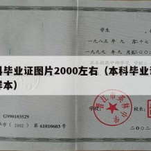 本科毕业证图片2000左右（本科毕业证图片样本）