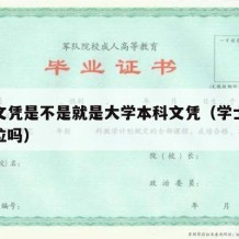 学士文凭是不是就是大学本科文凭（学士是本科学位吗）