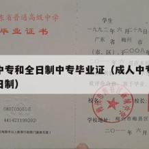 成人中专和全日制中专毕业证（成人中专是不是全日制）