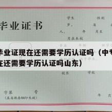 中专毕业证现在还需要学历认证吗（中专毕业证现在还需要学历认证吗山东）