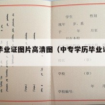 中专毕业证图片高清图（中专学历毕业证图片）