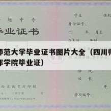 四川师范大学毕业证书图片大全（四川师范大学成都学院毕业证）