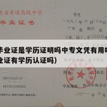 中专毕业证是学历证明吗中专文凭有用吗（中专毕业证有学历认证吗）