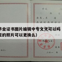 中专毕业证书图片编辑中专文凭可以吗（中专毕业证的照片可以更换么）