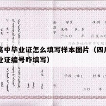 四川高中毕业证怎么填写样本图片（四川省高中毕业证编号咋填写）