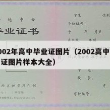 2002年高中毕业证图片（2002高中毕业证图片样本大全）