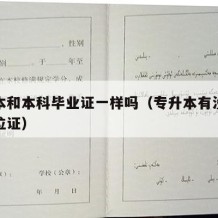 专升本和本科毕业证一样吗（专升本有没有学士学位证）