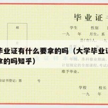 大学毕业证有什么要拿的吗（大学毕业证有什么要拿的吗知乎）