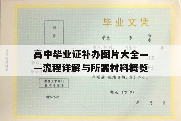 高中毕业证补办图片大全——流程详解与所需材料概览