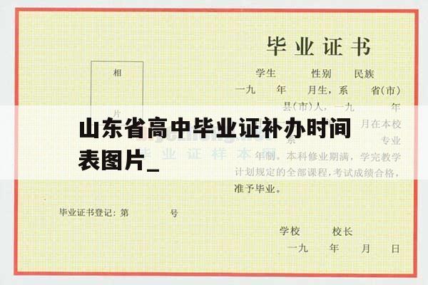 山东省高中毕业证补办时间表图片_