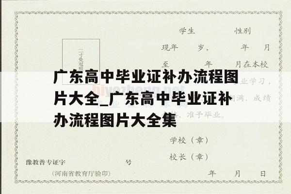 广东高中毕业证补办流程图片大全_广东高中毕业证补办流程图片大全集